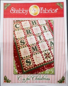 Shabby Fabrics Embroidery Quilt Kit-C Is For Christmas-Month 1-6 Missing Month 7 - Picture 1 of 4