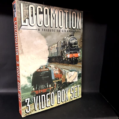 Locomotion: A Tribute to Steam VHS 1992 3 Video Box Set GC No SSS - Image 1 of 4