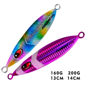 Slow Fall Pitch Jig Angelköder 160g-200g 130mm-140mm Sinkblei Flach Jig Köder - Picture 1 of 14