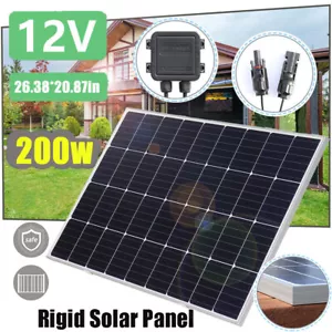 200W Watt Mono Solar Panel 12V Charging Off-Grid Battery Power RV Home Boat Camp - Picture 1 of 37