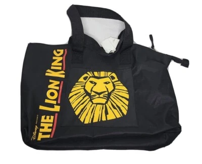 THE LION KING Broadway Musical Tote Bag Zippered  Theater Disney Black & Yellow - Image 1 of 4