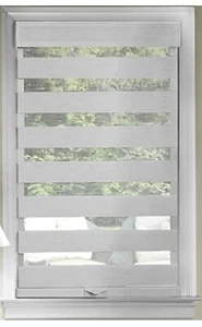 Cordless Celestial Sheer Double Layered Window Shade 30” X 72” Gray - Picture 1 of 6