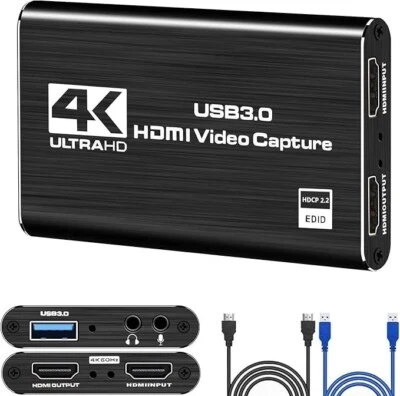 4K USB 3.0 Video Capture Card HDMI-compatible 1080P 60Hz HD Video Recorder - Image 1 of 4