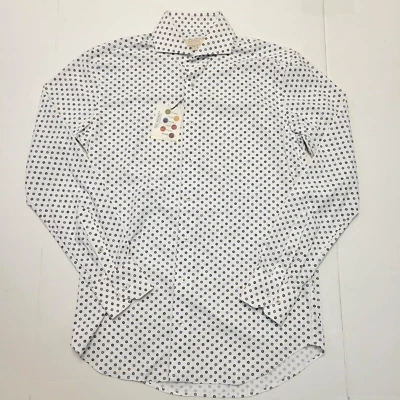 NEW Hagen TEC-POINT Nylon Sport Shirt CARMEL FIT Men SMALL S Geometric Medallion - Image 1 of 4