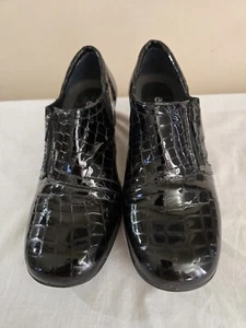 Women's  Elites By Walking Cradles Madison Black Croc Pattern  Size 10.5M - Picture 1 of 10