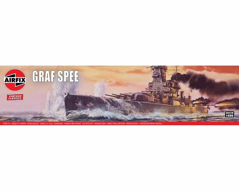 Vintage Classic Admiral GRAF Spee Battleship 1 600 Plastic Model Kit Airfix