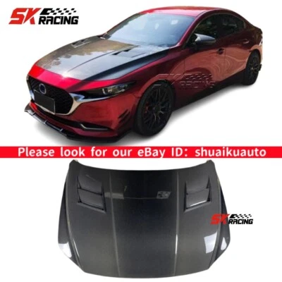 Carbon Fiber/Forged Carbon Front Engine Bonnet Hood Panel Fits Mazda 3 AXELA 20+ - Image 1 of 4