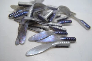 JASONS CRAPPIE FLOPPERS 2" 30 PACK  GRUB CRAPPIE LURES  JIGS           BLUE SHAD - Picture 1 of 1