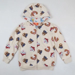 NEW Paw Patrol Hoodie Youth Boys 7 Tan All Over Print Full Zip L/S Sweatshirt - Picture 1 of 15