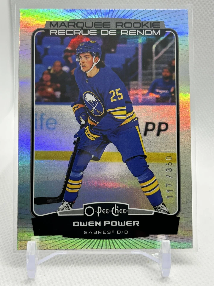 2022-23 O-Pee-Chee OPC #566 | OWEN POWER Marquee Rookie Rainbow Parallel 117/350 - Image 1 of 2