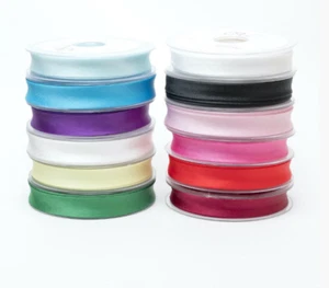 Satin Bias Binding 20mm Crafts Sewing Dressmaking By The Metre Various Colours - Picture 1 of 20