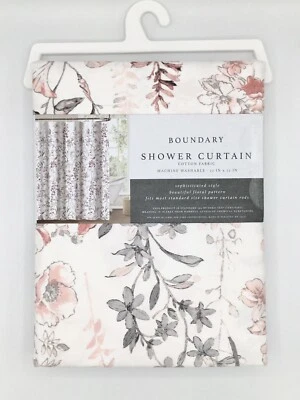 NEW-Boundary Pink Floral Design Fabric Shower Curtain-72”x72” OEKO-TEX [NWT] - Image 1 of 3
