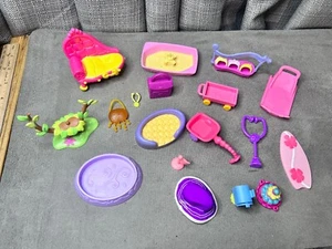 Littlest Pet Shop Accessories LPS Beds Furniture Wagon Hat Purse Surfboard Lot - Picture 1 of 22