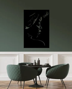 Vinyl Wandtattoo Afrikanische Frau im Turban Mädchen Gesicht Aufkleber (3375ig) - Bild 1 von 3