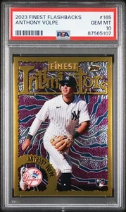 Anthony Volpe 2023 Topps Finest Flashbacks Gold #165 Rare PSA 10 - Bild 1 von 2