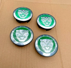 Jaguar XJ40/XJ6/XJS/X300 4 X WHEEL CENTRE CAPS (GREEN) - Picture 1 of 3
