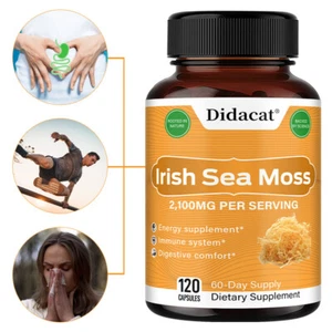 Irish Sea Moos Kapseln - Unterstützt die Verdauungs- und Immungesundheit, stärkt die Energie - Bild 1 von 15