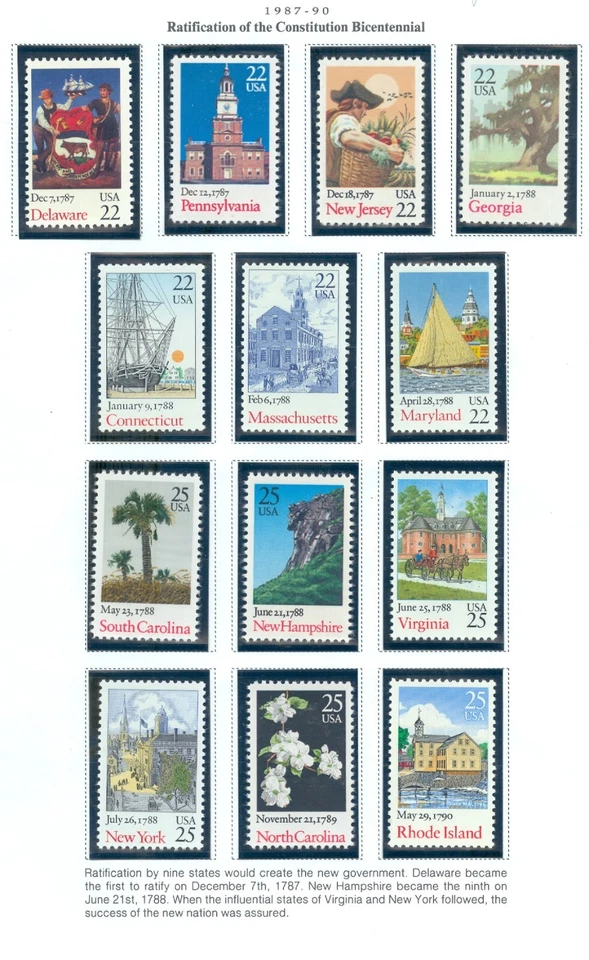 US 2336-2348 Ratification of Constitution, Complete series/13, Mint NH - Image 1 of 1
