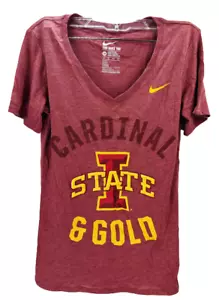 Nike Women's Iowa State Team Verbiage Tri-Blend Short-Sleeve T-Shirt,Crimson, XS - Picture 1 of 9