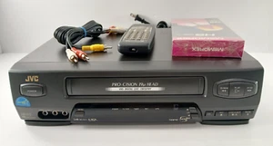 JVC HR-A54U Hi-Fi Stereo 4-Head VCR VHS Player Recorder + Cable Remote EXCELLENT - Picture 1 of 14