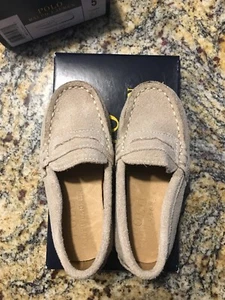 Polo Ralph Lauren Kids Telly Suede Loafer Toddler Boy Size 5 Color Dirty Buck - Picture 1 of 8