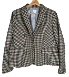 J Crew Damen Blazer 16 Hahnentritt Schuljunge Wollmischung Heritage Classic Preppy - Bild 1 von 14