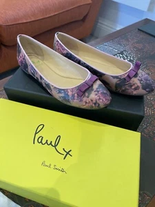 Paul smith floral ballet flats with purple bow - Picture 1 of 6