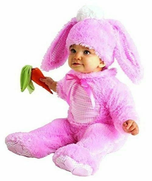 Infant Precious Pink Wabbit Costume Fuzzy Bunny Rabbit Size 6-12 Months