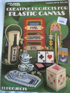 Leisure Arts 0213 CREATIVE PROJECTS 1982 Plastik Leinwand 22pg Booklet 13 Diagramme - Bild 1 von 3