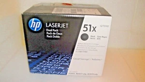  HP Q7551XD DUAL PACK TONER CARTRIDGES 51X, Individually Sealed in original Box  - Bild 1 von 4