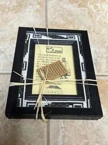 Viva Afrika Black & White Beaded Photo Frame New In Box Handmade - Picture 1 of 11