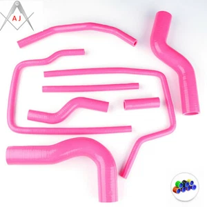 For Subaru 96-2000 Impreza WRX STI GC8 GF8 EJ20 Silicone Radiator Hoses Kit Pink - Imagen 1 de 7