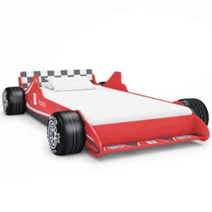 Kinderbett im Rennwagen-Design 90 x 200 cm Rot - Bild 1 von 6