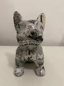 MR FOG BULLDOG ORIGINAL DIABOLIK E CERAMICA E RESINA SCULTURA 2023 CIRCA 15 cm - Foto 1 di 4