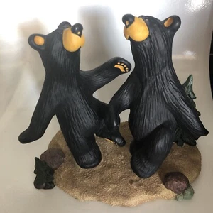 Bearfoots Bär Jeff Fleming Dancing Bears zwei Schritte im Wald Big Sky Carvers 7x7 - Bild 1 von 10