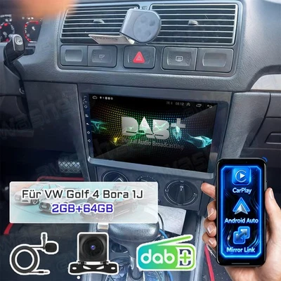 64GB Android 15 Carplay Autoradio Für VW Golf 4 Bora 1J GPS Navi WiFi FM BT DAB+ - Bild 1 von 4