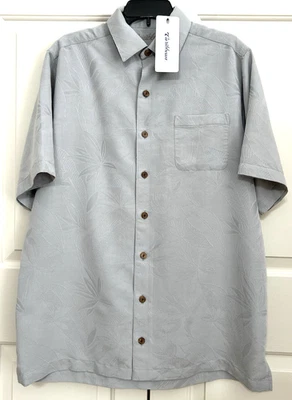 NWT Caribbean Roundtree & Yorke size LT grey short sleeve button up shirt mens - Image 1 of 4