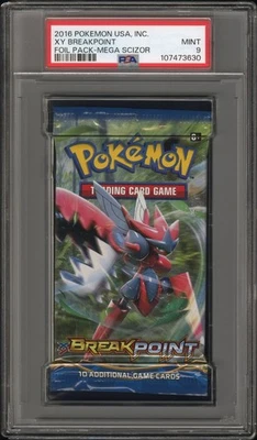 2016 POKEMON XY Breakpoint FOIL PACK MEGA SCIZOR PSA 9 Mint 107473630 - Image 1 of 2