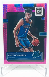 2022 Donruss Optic Hyper Pink Prizm Chet Holmgren RC #208 OKC Thunder Rookie - Bild 1 von 4
