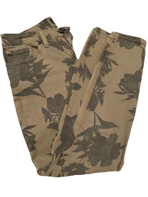 Женские джинсы Lucky Brand размер 8 цветочный хаки оливковый черный. Внутренний шов 27,5 дюйма - Изображение 1 из 3