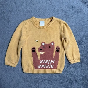 Hanna Andersson Honey Bear Strickpullover 18-24 M gelb 100% Baumwolle Pulli kuschelig - Bild 1 von 7