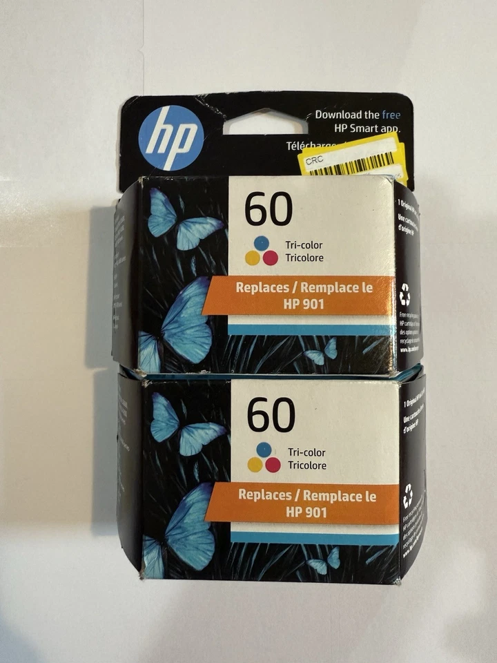 Paquete de 2 cartuchos de tinta originales tricolor HP 60 rendimiento estándar originales Foto 1 de 1