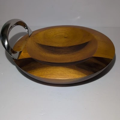 Nambe Exotic Wood Contemporary Design Cutting Board With Knife 12" - Image 1 of 4