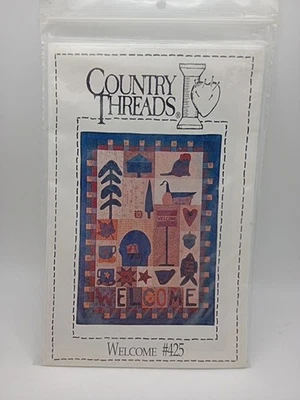 Country Threads Welcome Wall Hanging Applique Quilt Pattern #425 - Image 1 of 4