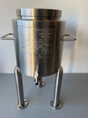 Recipiente reactor piloto de acero inoxidable Magen-Hersch de 4 litros con puerto de tres abrazaderas 150 Foto 1 de 4