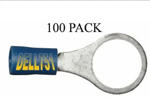 T47  BLUE ring / eyelet 10mm crimp terminal pack of 100 - Picture 1 of 1