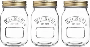 Kilner Glass Preserve Jar 0.5 Litre Pack of 3 (Unboxed) - Picture 1 of 5