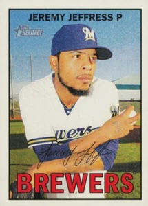 2016 Topps Heritage - Jeremy Jeffress #133 - Picture 1 of 2