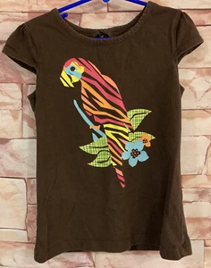 Circo Girl's Short Sleeved Brown T-Shirt. Size: M (7-8). 100% Cotton - Picture 1 of 8