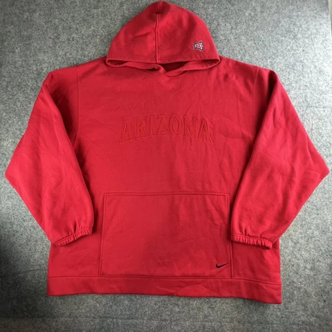Vintage Nike Team Hoodie Sweatshirt University of Arizona Wildcats Red  XXL Y2K Cover